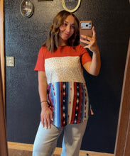 Load image into Gallery viewer, Crazy Train Red, White, Blue Top