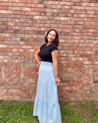 Denim Tier Skirt