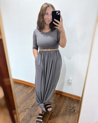 Charcoal Maxi Dress