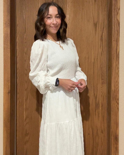 White Long Sleeve Dress