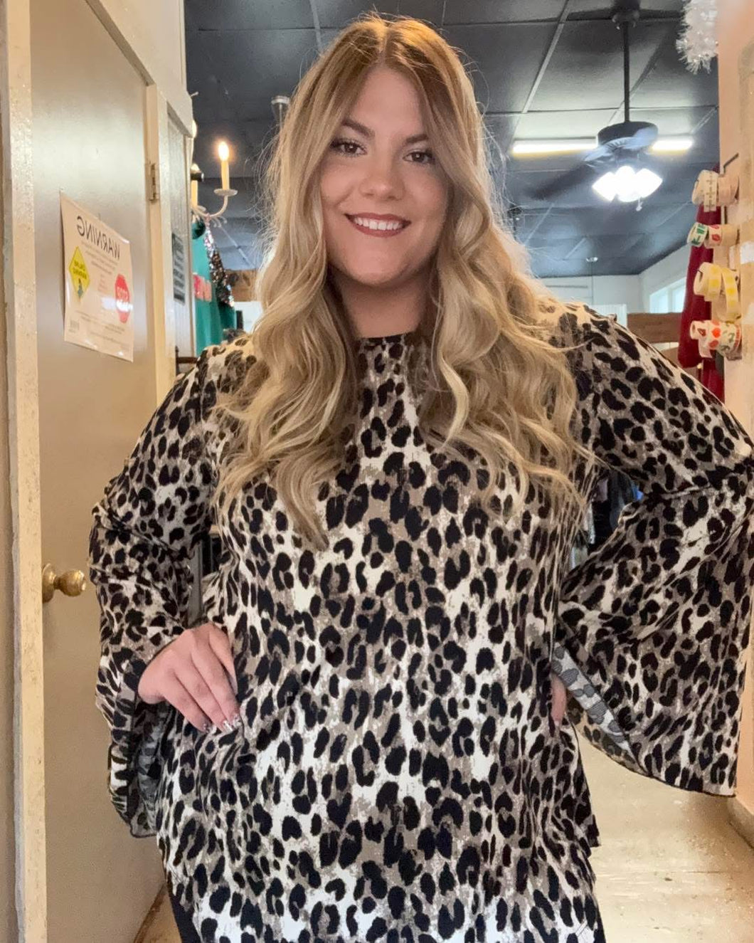 Leopard Bell Top