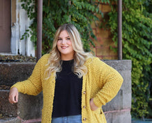 Load image into Gallery viewer, White Long Sleeve Button Down Popcorn Cardigan