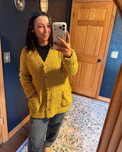 Load image into Gallery viewer, Mustard Popcorn Cardigan
