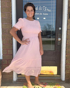 Pink Short Sleeve Dress