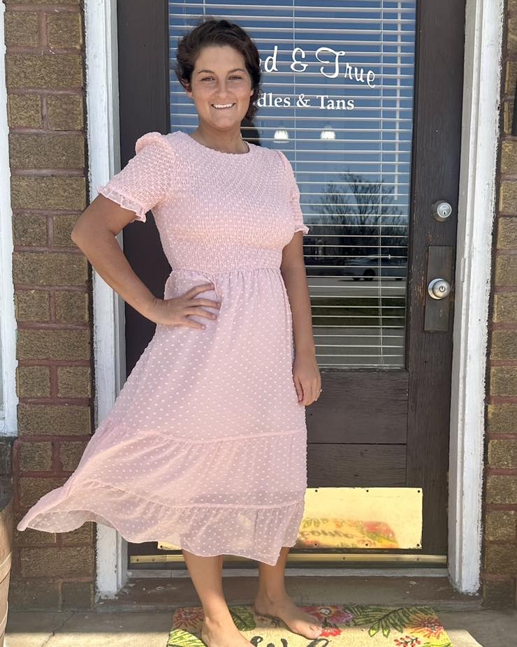 Pink Short Sleeve Dress