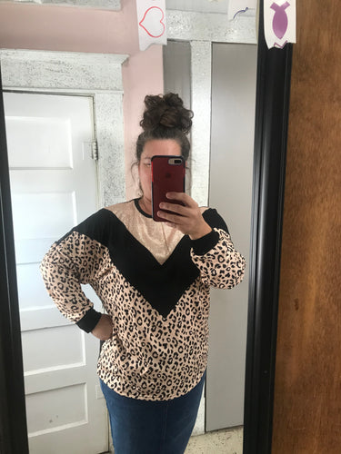 Gold Leopard Top