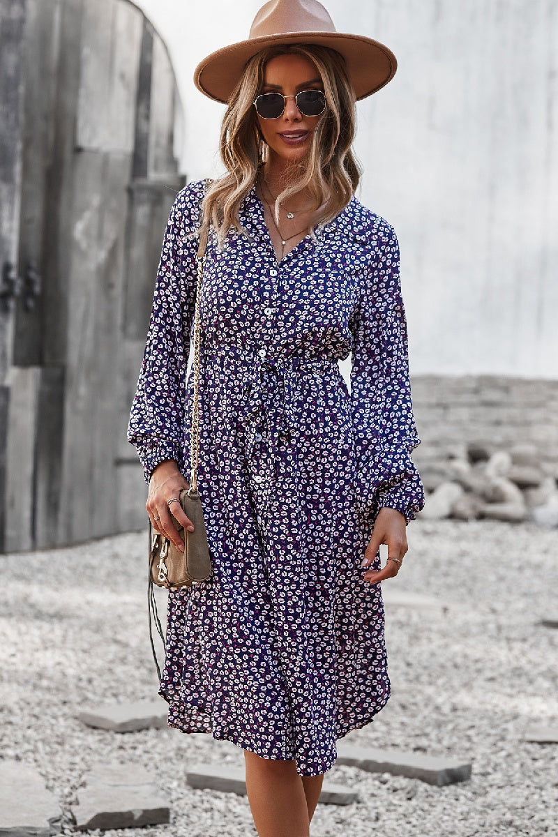 v neck button down midi dress V-neck Button Down Dress – Hanging M Boutique