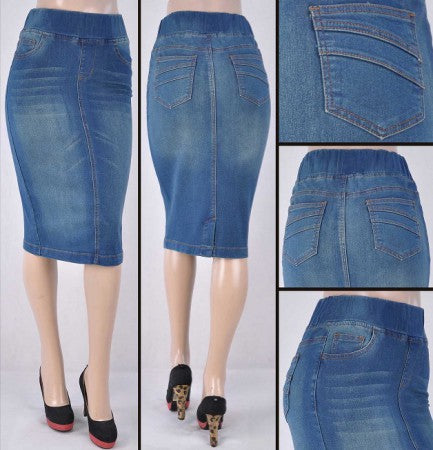 Solid Waist Skirt