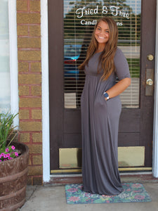 Charcoal Maxi Dress